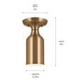 thumbnail image 3 of 52598CPZ Kichler Lighting Sisu - 1 Light Semi-Flush Mount-9 Inches Tall and 5 Inches Wide-Champagne Bronze Finish, 3 of 4