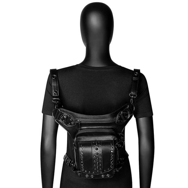 Steampunk Waist Bag Satchel Hip Bag with Detachable Adjustable Strap Retro Style
