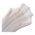 thumbnail image 4 of 4 Pairs Women Low-Cut Lace Knit Ankle Socks Soft Stretch Cotton Mesh Design Breathable Lightweight Everyday Wear - 4 pcs-4, 4 of 6