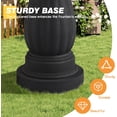 thumbnail image 3 of Haverchair 47.3" High Italian Feature Faux Stone Freestanding Water Fountain Outdoor and Indoor, 3-Tier Roman Pillar Waterfalls Fountains for Garden,Patio,Yard,Deck,Backyard,Porch, 3 of 8