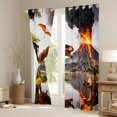 thumbnail image 3 of Feelyou Rustic Dinosaur Curtains Pack of 2 (42x84 Each), Animal Curtains Blackout, 3 of 6