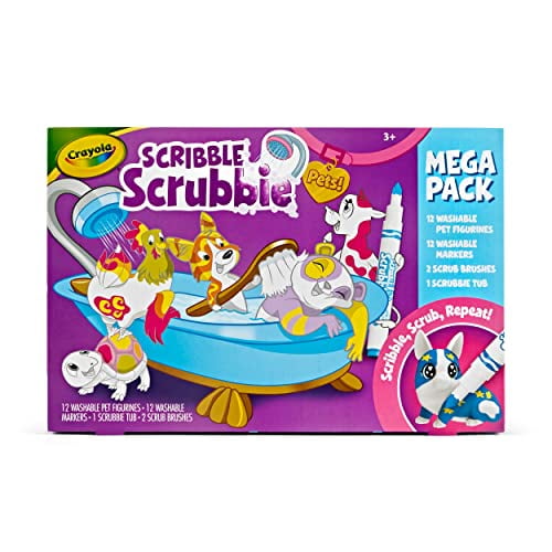 Conjunto Mega de Mascotas Crayola Scribble Scrubbie 2.0 Juguete de Colorear