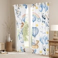thumbnail image 3 of Homewish Cute Elephants Panda Monkey Blackout Curtains Set of 2 (52x84 Each) For Kids Children Teens,Cartoon Animal Window Curtains,Blue White Curtains and Drapes,Luxury Bedroom Decor, 3 of 6