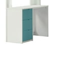 thumbnail image 5 of ACME Nerice Twin Storage Loft Bed in White and Teal, 5 of 6