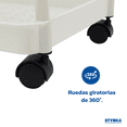 thumbnail image 3 of Carrito Auxiliar Organizador STYRKA Multiusos 3 Niveles con Ruedas Blanco, 3 of 7