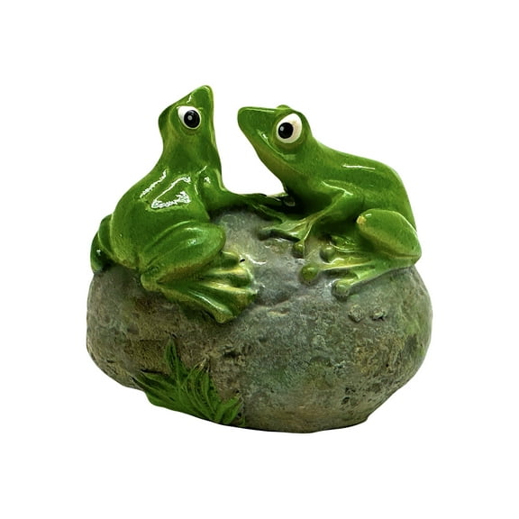 Mini Decorative Plant Stone: Pair of Frogs figurine