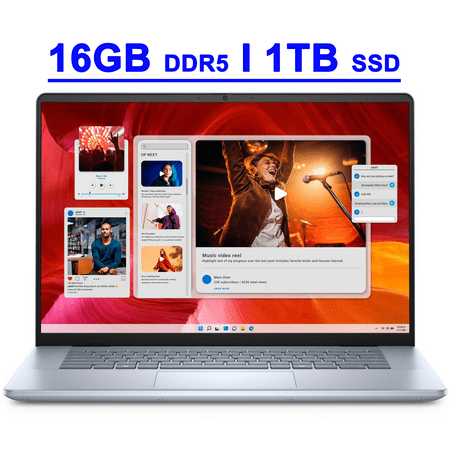 Dell Inspiron 16 Plus 7640 Premium Business AI PC Laptop 16" 2.5k 2560x1600 Intel 16-core Ultra 7 155H 16GB DDR5 1TB SSD Intel Arc graphics Backlit Thunderbolt FHD Camera Long-Lasting Battery Win11Pro