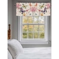 thumbnail image 3 of Flowers Butterfly Curtain Valances for Windows, Vintage Farmhouse Spring Floral Kitchen Valance Window Treatment, Light Filtering Block Curtains for Bathroom/Bedroom/Living Room 42'' x 12'', 3 of 9