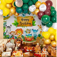 thumbnail image 2 of Decoración De Cumpleaños Jungla Animales, Verde, 2 of 5