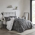 thumbnail image 4 of Home Essence Lorine 9 Piece Reversible Complete Bedding Set, White/ Charcoal, Queen, 4 of 20