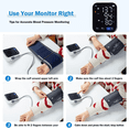 thumbnail image 7 of BDUN Upper Arm Blood Pressure Monitor with 2x120 Memory, Adjustable Cuff (8.7"-12.6"), Large LED Display, 7 of 7