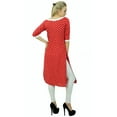 thumbnail image 4 of Phagun Kurti Droite en Rayonne pour Femmes Tunique Rouge Imprimée Décontractée Vêtements Indiens-14, 4 of 7