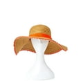 thumbnail image 2 of C. Wonder Adult Female Floppy Straw Hat with Scalloped Edge, 2 of 4