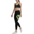 thumbnail image 2 of Calvin Klein Women's Graffiti Logo 7/8 Leggings Green Size XX-Large, 2 of 2