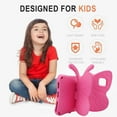 thumbnail image 7 of Dteck Case for Fire HD 8 / HD 8 Plus (12th/10th Gen,2022/2020), Butterfly Case with Kickstand Light EVA Full Boby Drop Protective Rugged Shockproof Kid-Proof Fire HD 8 Case for Kids,Rose, 7 of 7