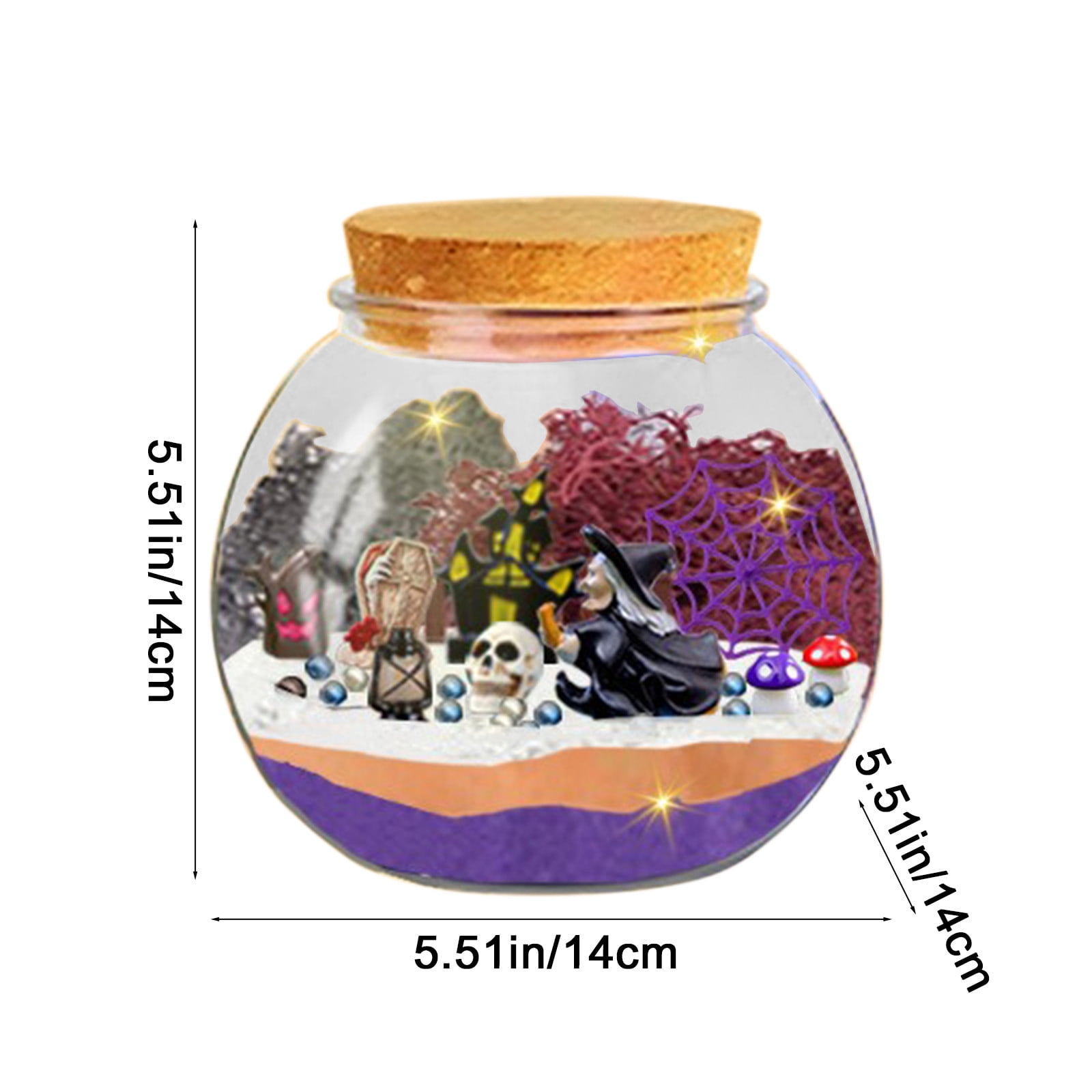 Halloween Light-Up Terrarium Kit for Kids - LED Night Light Birthday Gift for 4 5 6 7 8-12 Year Old - Halloween Toys DIY Arts and Crafts Kit for Kids - Best Presents