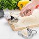thumbnail image 3 of Jinyi Dumplings Mold Set Dumpling Skin Maker H Press Tool For Kit Pinch H Pie Ravioli(1set, Silver), 3 of 5
