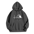 thumbnail image 4 of WILLBEST Sudadera con Capucha para Mujer, Estilo Otoño-Invierno, Holgada, Tallas Grandes, con Estampado de Letras y Cordón Ajustable Chica​​, 4 of 6