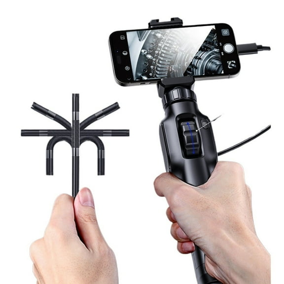 360 Degree Steering Industrial Pipeline Inspection Endoscope - 2M Portable Handheld OTG Camera for Auto Repair