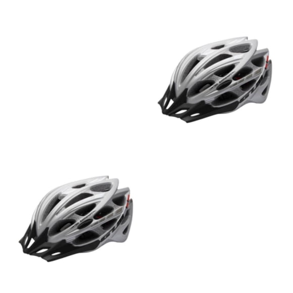 Soidarity casco de bicicleta de 30 hoyos gorras al aire libre moldeado integralmente hombres portátiles que montan cascos de ciclismo viseras Plata/L 2piezas