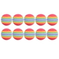 thumbnail image 1 of TEHAUX 10 Pcs Practice Golf Balls Assorted Color Indoor Training Elastic Sponge Balls, 1 of 3