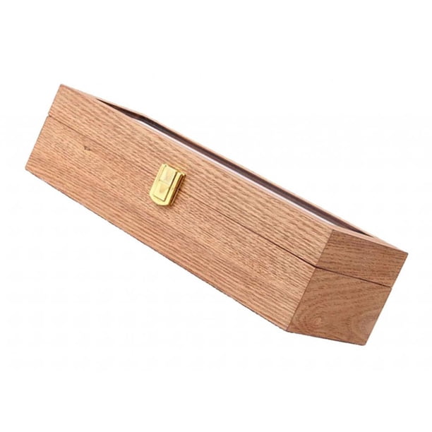 Caja de madera para guardar joyas con 6 compartimentos para guardar relojes y joyas. UNA