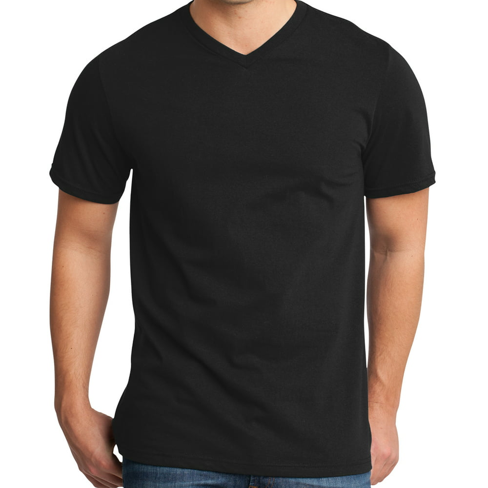 Buy Cool Shirts - Mens Lightweight 100% Cotton V-neck Tee Shirt, Black ...