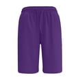 thumbnail image 4 of Shorts for Women Women's Sports Comfortable Elastic Waist Drawstring Shorts Womens Shorts Clearance! Purple M, 4 of 5