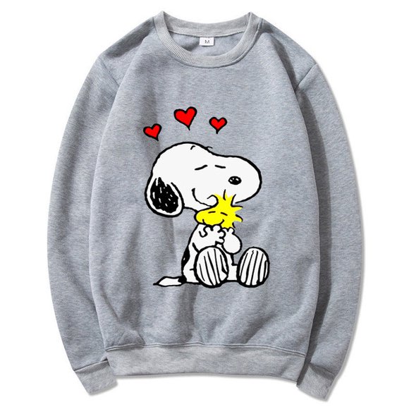 Snoopy Dessin Animé Anime Chandail Femme Printemps Automne Homme Col Rond Chandail à Capuchon 2024 Nouveau Chandail en Molleton Décontracté Couple