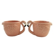 Tabletop Flamingo Cup Ceramic Wading Bird Beach Sand 103804