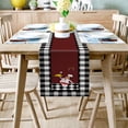 thumbnail image 2 of Table Runner Dresser Scarves 72 Inch Long, Chef Kitchen Gourmet Knife Fork Cook Food Linen Dining Table Runners Buffalo Black White Plaid Tabletop Scarf for Wedding Holiday Party Kitchen, 2 of 7
