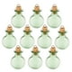 thumbnail image 1 of Botellas de corcho de vidrio de 10 piezas Vial plano redondo Botella de deseos Colgantes de bricolaje (Verde), 1 of 4