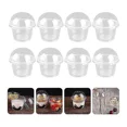 thumbnail image 4 of Clear Plastic Dessert Cups, Food Safety PET Plastic Containers for Ice Cream, Yogurt, Desserts (250ml, 100pcs), 4 of 5