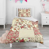 Pioneer Flower Duvet Cover and Pillowcase Set for Single Bedding, Bedroom Accessories for Kids Teens
