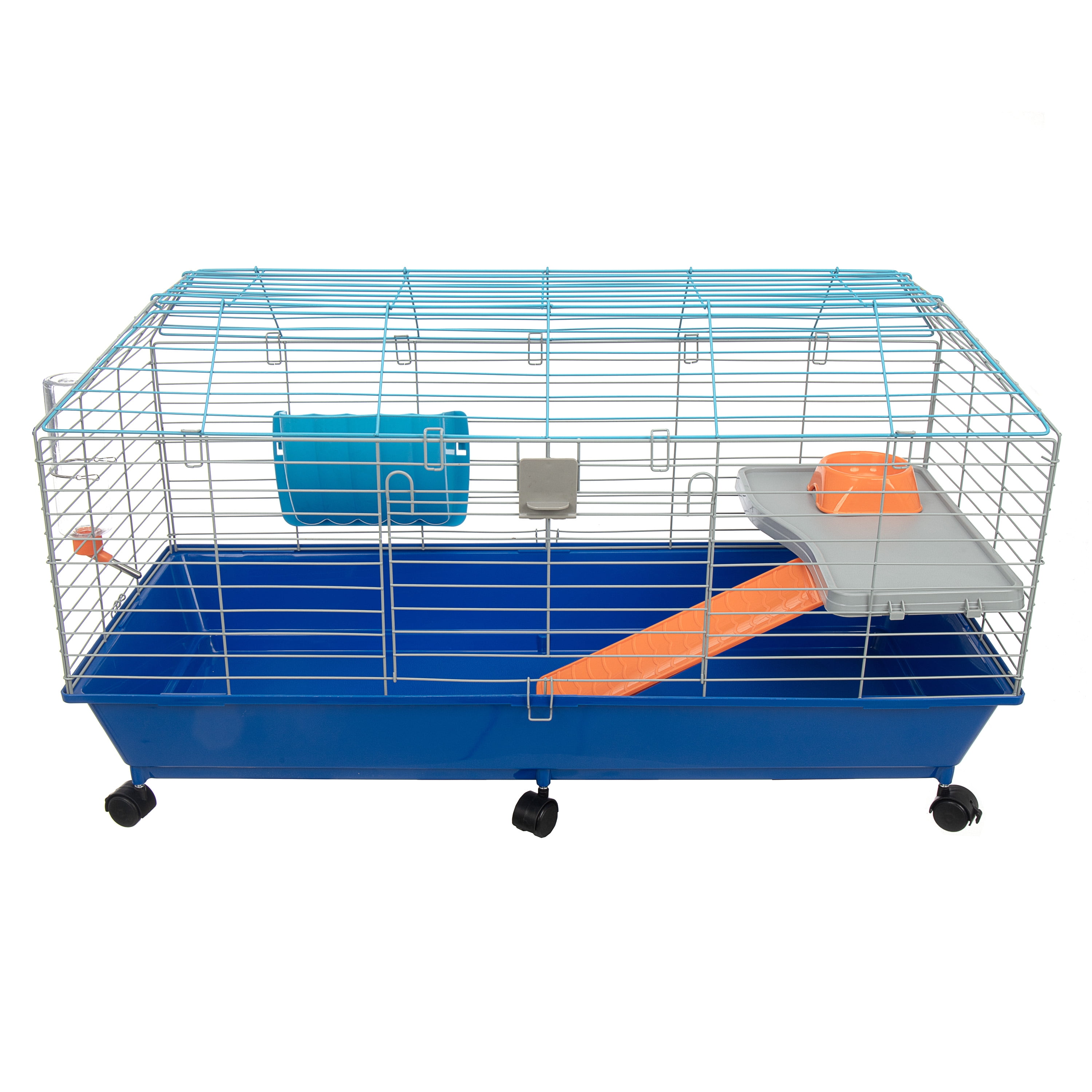 Rabbit & Guinea Pig Cage with Hay Feeder, Bottle & Bowl