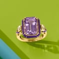 thumbnail image 4 of Ross-Simons 7.25 Carat Amethyst and .60 ct. t.w. White Topaz Ring in 18kt Gold Over Sterling, Women's, Adult, 4 of 5