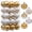 Gold & White, variant on 30ct Christmas Ball Ornaments, 2.36 in Shatterproof Xmas Tree Decorations, Plastic Baubles for Holiday, Party, Wedding, or Home Decor, Red & Gold