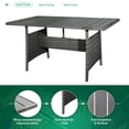 thumbnail image 6 of VIVIJASON 7 Pieces Patio Furniture Set Outdoor Sectional Sofa Conversation Set All Weather Wicker Rattan Couch Dining Table & Chair with Ottoman, Gray, 6 of 7
