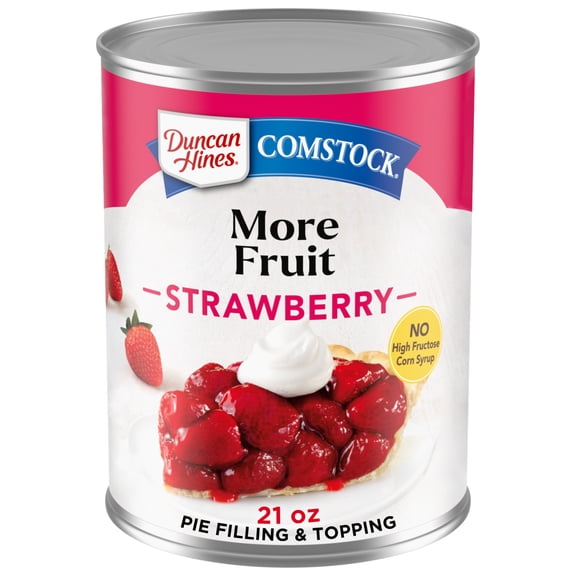 Duncan Hines Comstock, Premium Strawberry Pie Filling & Topping, Ready to Use, 21 oz.