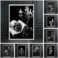 thumbnail image 2 of Dark Academia Art Skull Poster Prints para sala de estar, decoración del hogar, gótico Horror, blanco y negro, Cranium Canvas Painting Wall Art, 2 of 4