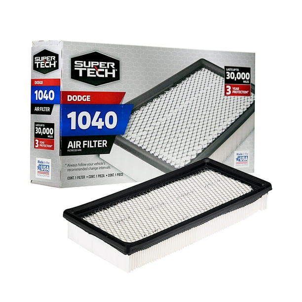 SuperTech 1040 Engine Air Filter, Replacement Filter for Chrysler or