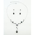 thumbnail image 2 of Faship Gorgeous Black CZ Crystal Floral Necklace Earrings Set, 2 of 5