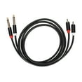 thumbnail image 3 of Cable RCA dual de 1/4 pulg. A Cable TS doble 4,9 pies 6,35 mm Cable de interconexión estéreo con 2 puertos RCA a 2 puertos TS, 3 of 8