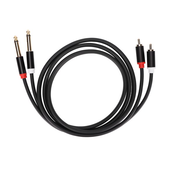 Cable RCA NikouMX 1/4 pulgadas Dual RCA a Mono RC Ato TS Cable Estéreo