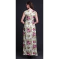 thumbnail image 4 of Bimba Robe Longue Florale pour Femme, Fête, Col en V, Fente avant, Sans Manches, Maxi, Très Petit, 4 of 5