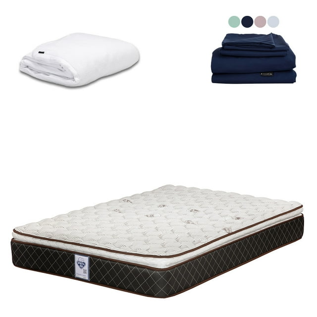 Colchón Queen Size Minesota + Protector Cloud + Sábanas Softy