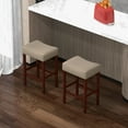 Counter Height Bar Stools 29.5inch Backless Saddle Stools with