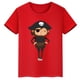 thumbnail image 3 of Camiseta de algodón roja de manga corta de verano para niños y niñas con estampado de cabeza grande de Sasquatch furtivo, 3 of 5