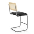 thumbnail image 3 of Pemberly Row Cane Back Fabric Counter Height Stool (Set of 2) in Black, 3 of 5
