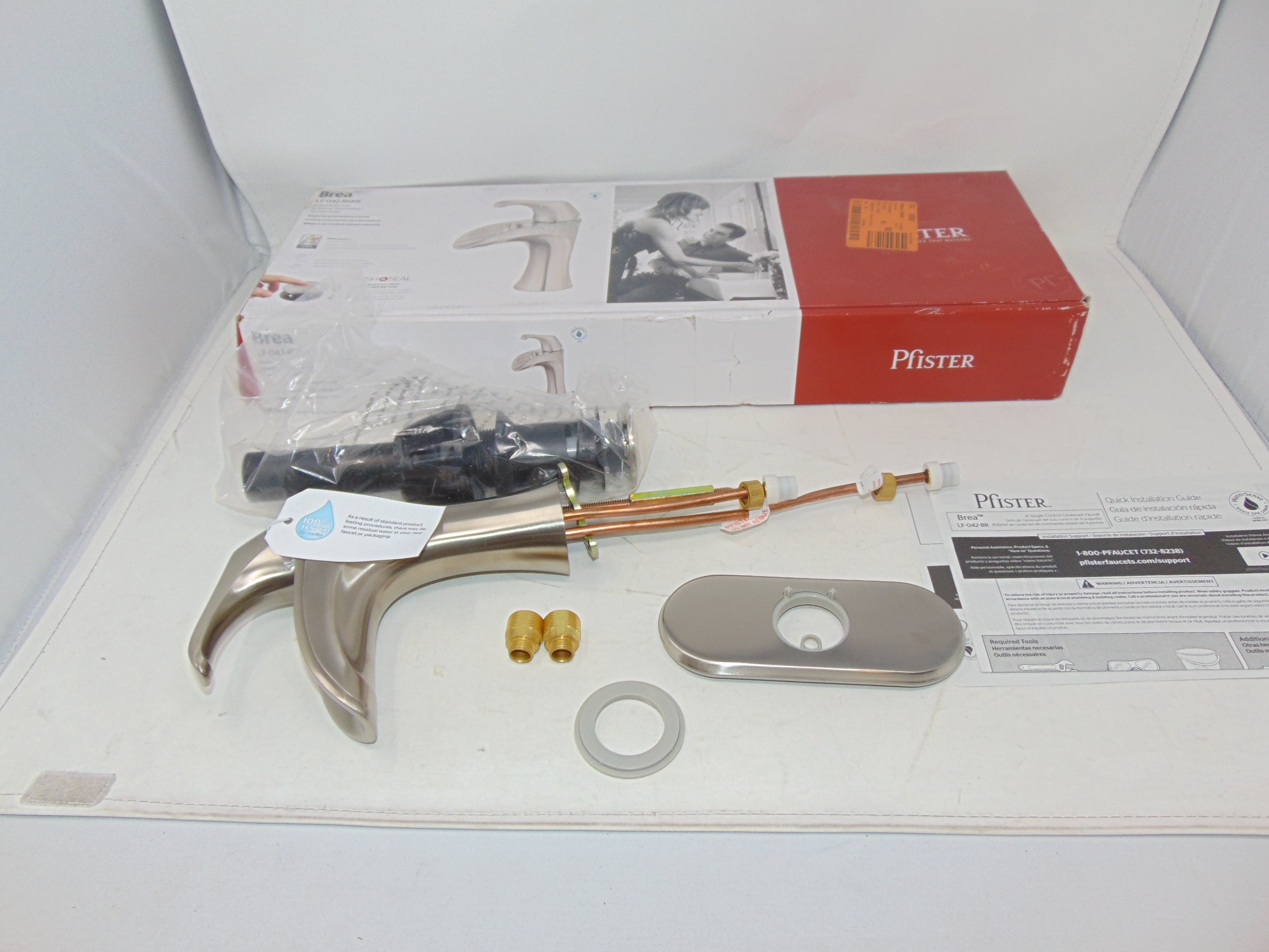 Pfister Brea 4 in. Centerset Single-Handle Bathroom Faucet in Brushed Nickel